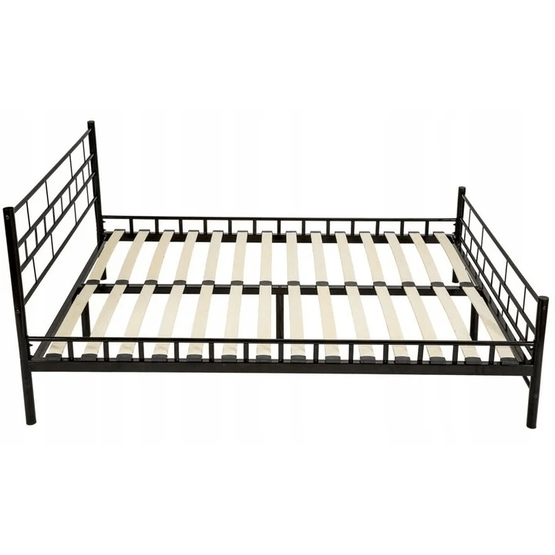 Sängstomme I Metall Med Lamellbotten - 180X200 - Svart
