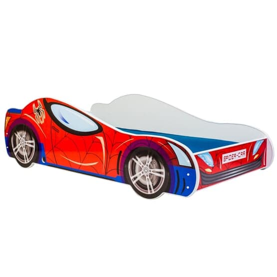 Toddler Bed - Spiderman Car Bed - 140X70 Cm - Med Madras