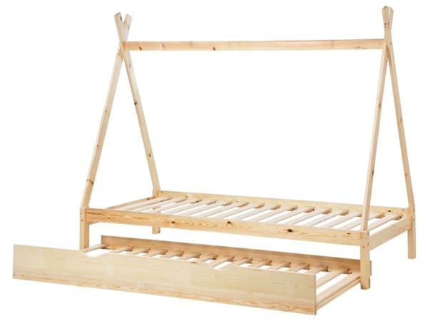 Barneseng Lyst Furu 90 x 200 cm Enkeltseng Spaltegulv for Småbarn Moderne Barnehage