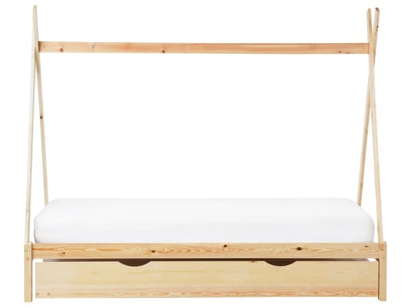 Barneseng Lyst Furu 90 x 200 cm Enkeltseng Spaltegulv for Småbarn Moderne Barnehage