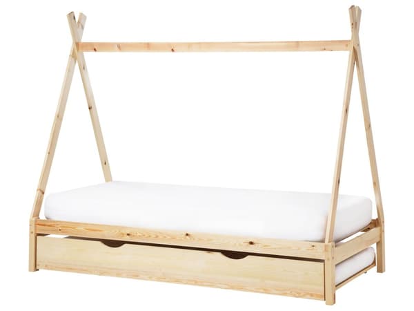 Barneseng Lyst Furu 90 x 200 cm Enkeltseng Spaltegulv for Småbarn Moderne Barnehage