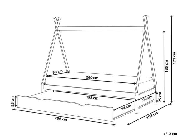 Barneseng Hvit Furu 90 x 200 cm Enkeltseng Spaltegulv for Småbarn Moderne Barnehage