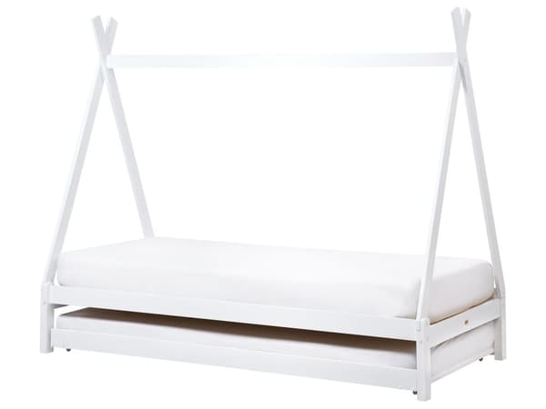 Barneseng Hvit Furu 90 x 200 cm Enkeltseng Spaltegulv for Småbarn Moderne Barnehage