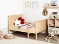Miniatyrbilde 2 av 11: Uttrekkbar Barneseng i Lyst Furutre 90 x 200 cm med Lamellbunn Moderne Seng