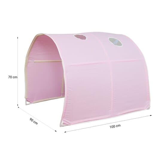 Loftseng Med Gardin, Madras, Tunnel Og Rutsjebane 90x200 Cm - Pink