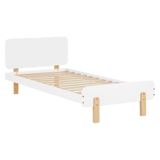 Enkelsäng För Barn Med Huvudända - 90x200 Cm - Vit