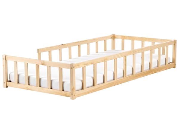 Barneseng Lyst Tre Furu 90 x 200 cm med Lamellramme Seng for Småbarn