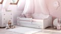 Miniatyrbild 2 av 11: EMMA barnsäng med låda och skena 160x80 rosa
