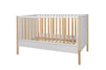 Miniatyrbillede 10 af 11: Pusleseng 70x140 cm - hvid/fyr - tremmeseng, der bliver til en sofa, med beskyttende sider og skuffe, Tatam