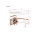 Miniatyrbild 5 av 6: Ljust mezzanin, 90*200 cm, laminatdesign, utan madrass, vit