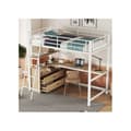 Miniatyrbild 1 av 6: Ljust mezzanin, 90*200 cm, laminatdesign, utan madrass, vit
