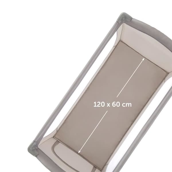 Sleep N Play Go Plus resesäng - HAUCK - beige - lätta och praktiska - hjul