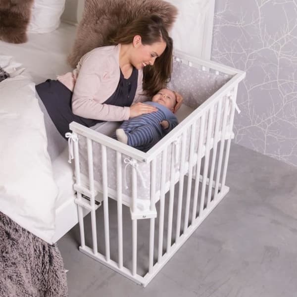 Co-sleeper Babybay Midi - Lackerad vit