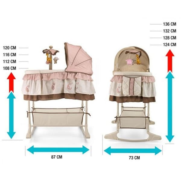 Vagga - Milly mally vagga stöd - Milly Mally23135 - Vagga, säng, lekhage med Moon fjärrkontroll