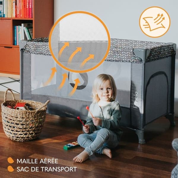 Lätt kompakt paraply 2-i-1 LIONELO Stefi - Spädbarnsparker - 0-36 månader - Transportväska - Snabb hopfällning - 2 x Hjul - Beige