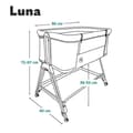 Miniatyrbild 6 av 6: Lit cododo LIONELO Luna - 4 x Roulettes - Matelas inclus - Upp till 9 kg - Höjd och lutning justerbara - Grå
