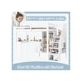 Miniatyrbild 3 av 6: LIT mezzanin, 90x200 cm, utan madrass, teleskopstege, flera hyllor, certifierad EN 747, vit