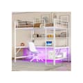 Miniatyrbild 1 av 6: Belyst mezzanin, 140*200 cm, ramp, fotstöd, med USB-uttag och eluttag, vit
