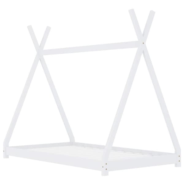 Barnsäng vit massiv furu 90x200 cm