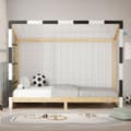 Miniatyrbild 8 av 8: ML-Design barnsäng fotbollsmål 90x200 cm, träsäng med lamellram, klätterstege &amp; nät, ungdomssäng av furu, enkelsäng för barn, sängram för pojkar