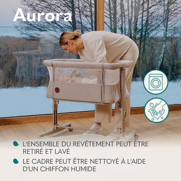 Lit's baby cododo LIONELO Aurora 3 i 1 - Höjd- och lutningsjustering - Upp till 9 kg - Mörkgrå