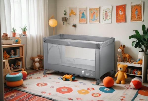 Honey Bunny Sammenklappelig Rejseseng, Bærbar Design, Stabil Stålramme,GRÅ