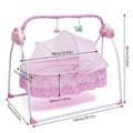 Miniatyrbild 2 av 2: Elektrisk Spjälsäng, 5 Hastighetsinställningar, Belastningskapacitet 0-25 kg,Rosa