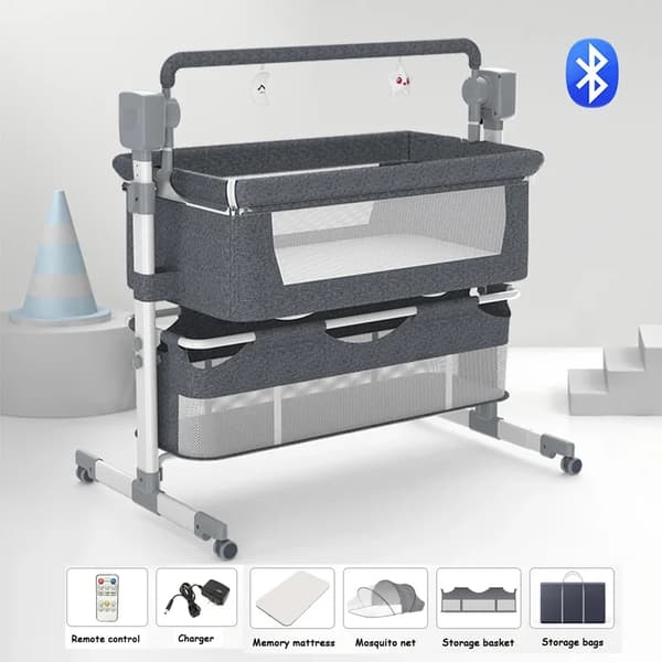 Sähkösynnytyssänky, heiluritoiminto, Bluetooth-yhteys,BJJ-601-HARMAA
