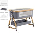 Miniatyrbillede 2 af 2: Baby Crib, Alsidig 3-i-1 Design, Behagelig Soveoverflade,Babyseng guldgrå