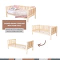 Miniatyrbild 2 av 9: Småbarnssäng med Sängkanter – Träsäng för Barn – Barnsäng med Räcken – Montessori Sängram för Barn