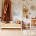 Miniatyrbild 7 av 11: Småbarnssäng med Sängkanter – Träsäng för Barn – Barnsäng med Räcken – Montessori Sängram för Barn