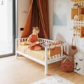 Miniatyrbild 2 av 11: Småbarnssäng med Sängkanter – Träsäng för Barn – Barnsäng med Räcken – Montessori Sängram för Barn