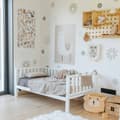 Miniatyrbild 1 av 11: Småbarnssäng med Sängkanter – Träsäng för Barn – Barnsäng med Räcken – Montessori Sängram för Barn
