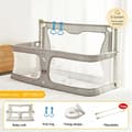 Miniatyrbillede 2 af 2: Baby seng, foldbart design, anti-fald beskyttelse, Beige