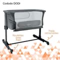 Miniatyrbillede 5 af 5: NANIA DODI co-sleeping tremmeseng - 2-i-1 ekstra seng - Ultra komfortabel 4 cm tyk madras - L 80 x B 42 cm