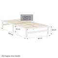 Miniatyrbillede 3 af 11: Palletrammeseng, Home, 90x200 cm, Hvid