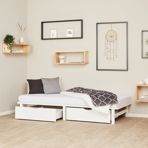 Palletrammeseng, Home, 90x200 cm, Hvid