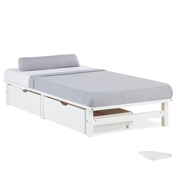 Palletrammeseng, Home, 90x200 cm, Hvid