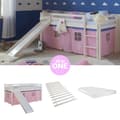 Miniatyrbillede 1 af 11: Loftseng, 90x200 cm, Hvid og Pink