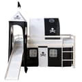 Miniatyrbillede 7 af 10: Loft Seng, 207.5x228x219.5 cm, Sort og Hvid