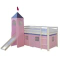 Miniatyrbild 7 av 11: Loftsäng, 207.5x228x96.5 cm, Vit och Rosa