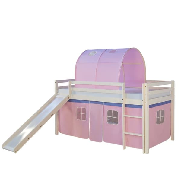 Hemseng med Madras, 207.5x110x219.5 cm, Hvid og Pink
