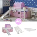 Miniatyrbillede 1 af 11: Hemseng med Madras, 207.5x110x219.5 cm, Hvid og Pink