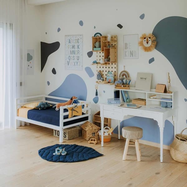 Lasten Sänky - Lastensänky Puusta - Turvakaiteellinen Sänky - Matala Lastensänky - Yhteisnukkumissänky - Montessori Huonekalut - Pojan Sänky