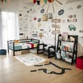 Pikkukuva 6 / 10: Lasten Sänky - Lastensänky Puusta - Turvakaiteellinen Sänky - Matala Lastensänky - Yhteisnukkumissänky - Montessori Huonekalut - Pojan Sänky