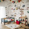 Pikkukuva 2 / 10: Lasten Sänky - Lastensänky Puusta - Turvakaiteellinen Sänky - Matala Lastensänky - Yhteisnukkumissänky - Montessori Huonekalut - Pojan Sänky