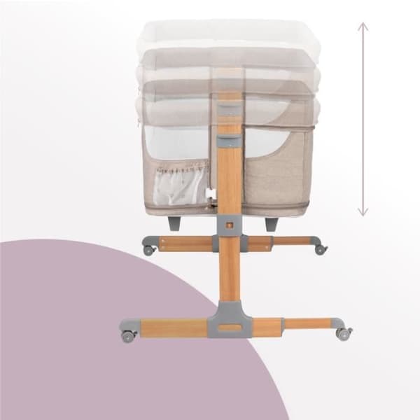 MoMi SMART BED - 4in1 - Samsovsäng, Spjälsäng - multifunktionell - Beige