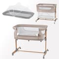 Miniatyrbild 2 av 4: MoMi SMART BED - 4in1 - Samsovsäng, Spjälsäng - multifunktionell - Beige