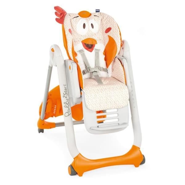 CHICCO High Chair Polly 2 Start - 4 Wheels fancy kyckling