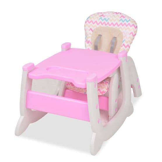3-I-1 Konvertibel Barnstol Med Bord Rosa